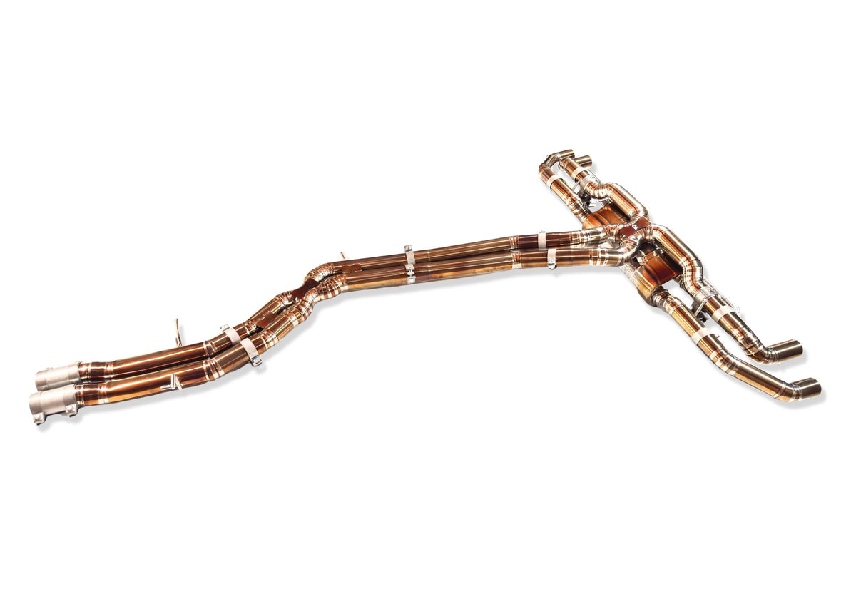 Yonristic Audi RSQ8 Exhaust VANTA Edition Valved Catback Doulbe X-pipe 3''