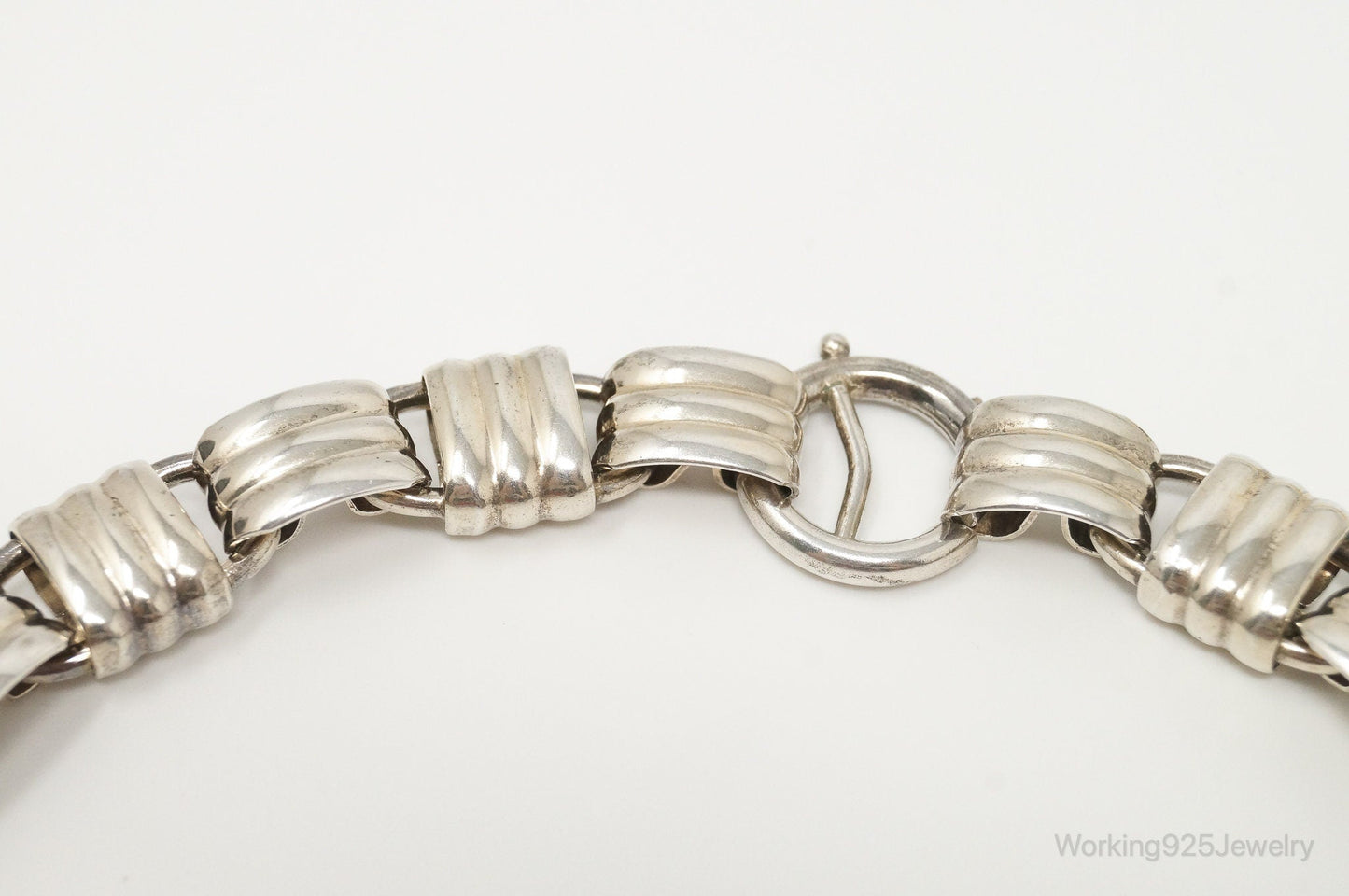 Vintage Designer Napier Sterling Silver Link Necklace