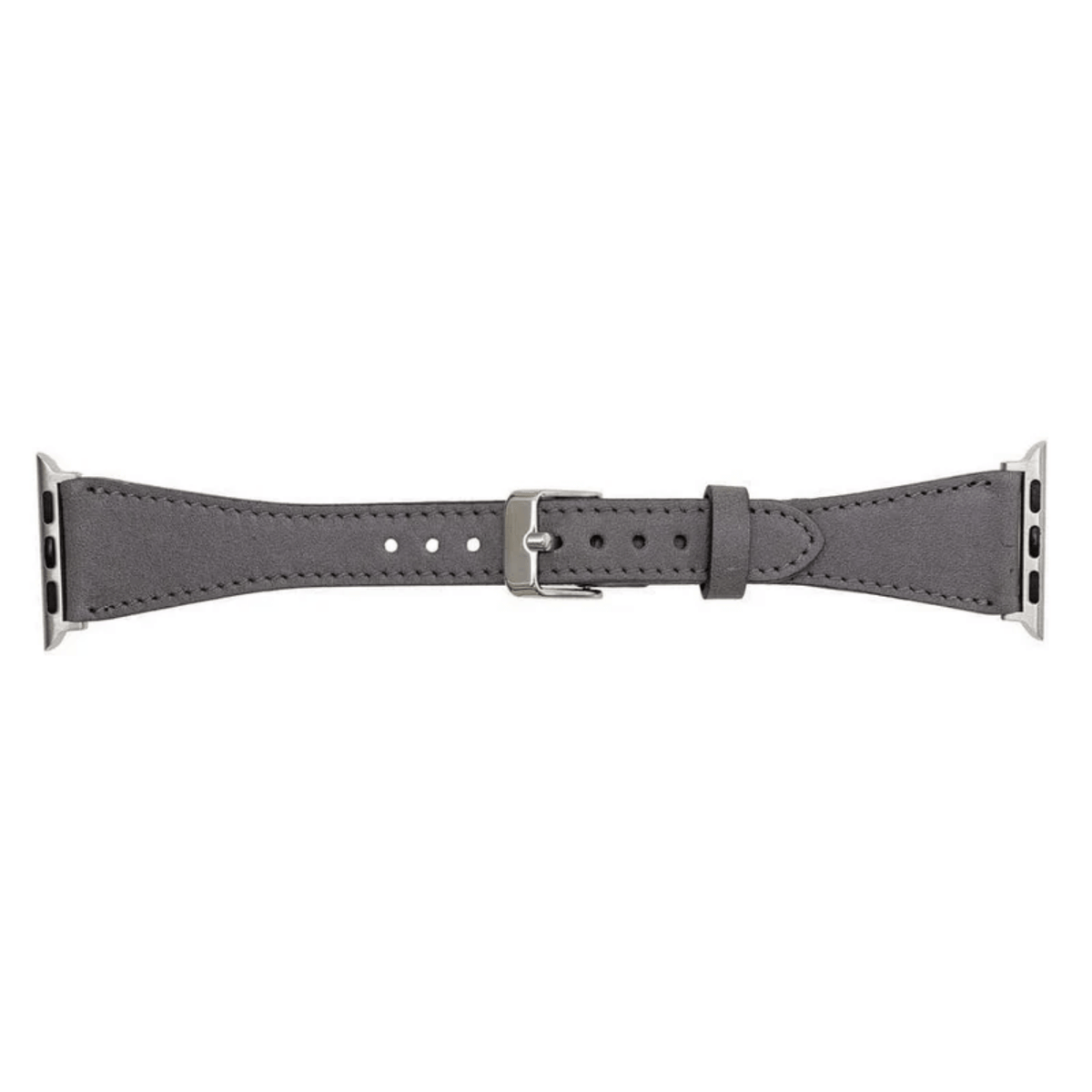 Classic Dark Grey Leather Apple Watch Band - Dallas