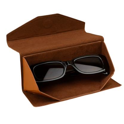 Luxury Leather Sunglasses Case - Rustic Brown - Louisville