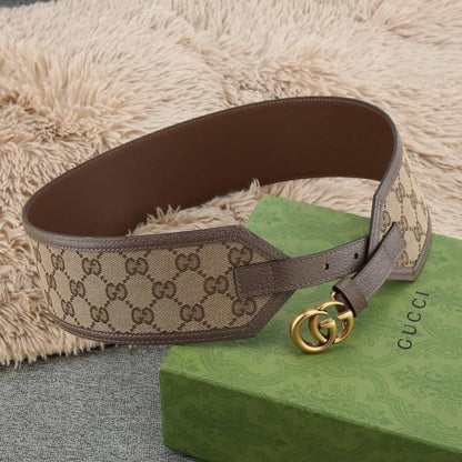Gucci GG-buckle canvas Women belt 'Brown'