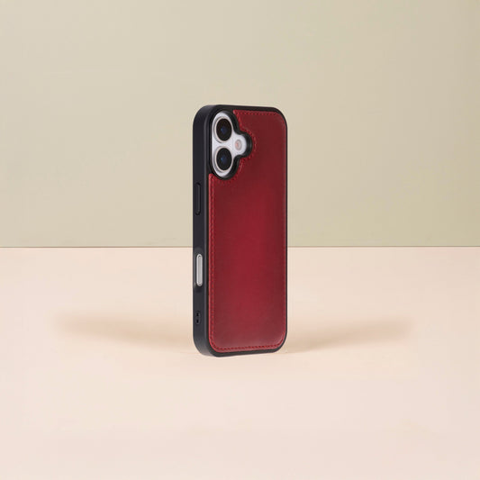 Leathere iPhone 17 Wallet Case – Red Edition - New York