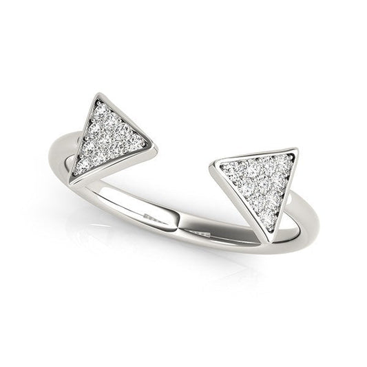 14k White Gold Diamond Arrowhead Open Ring (1/5 cttw) — photo 1 of 8