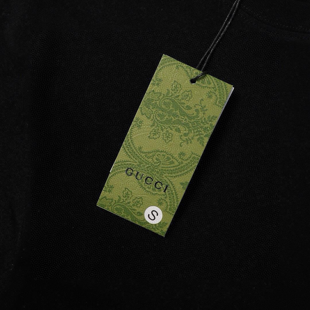 Gucci T-Shirt Black Crew Neck – Luxury Cotton Essential