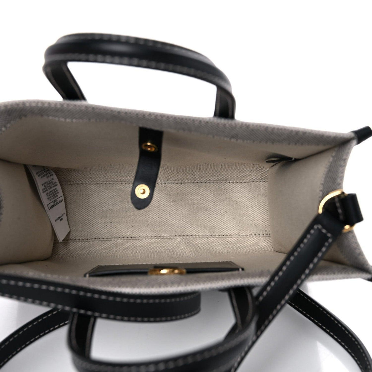Burberry Canvas Smooth Calfskin Mini Two Tone Freya Tote