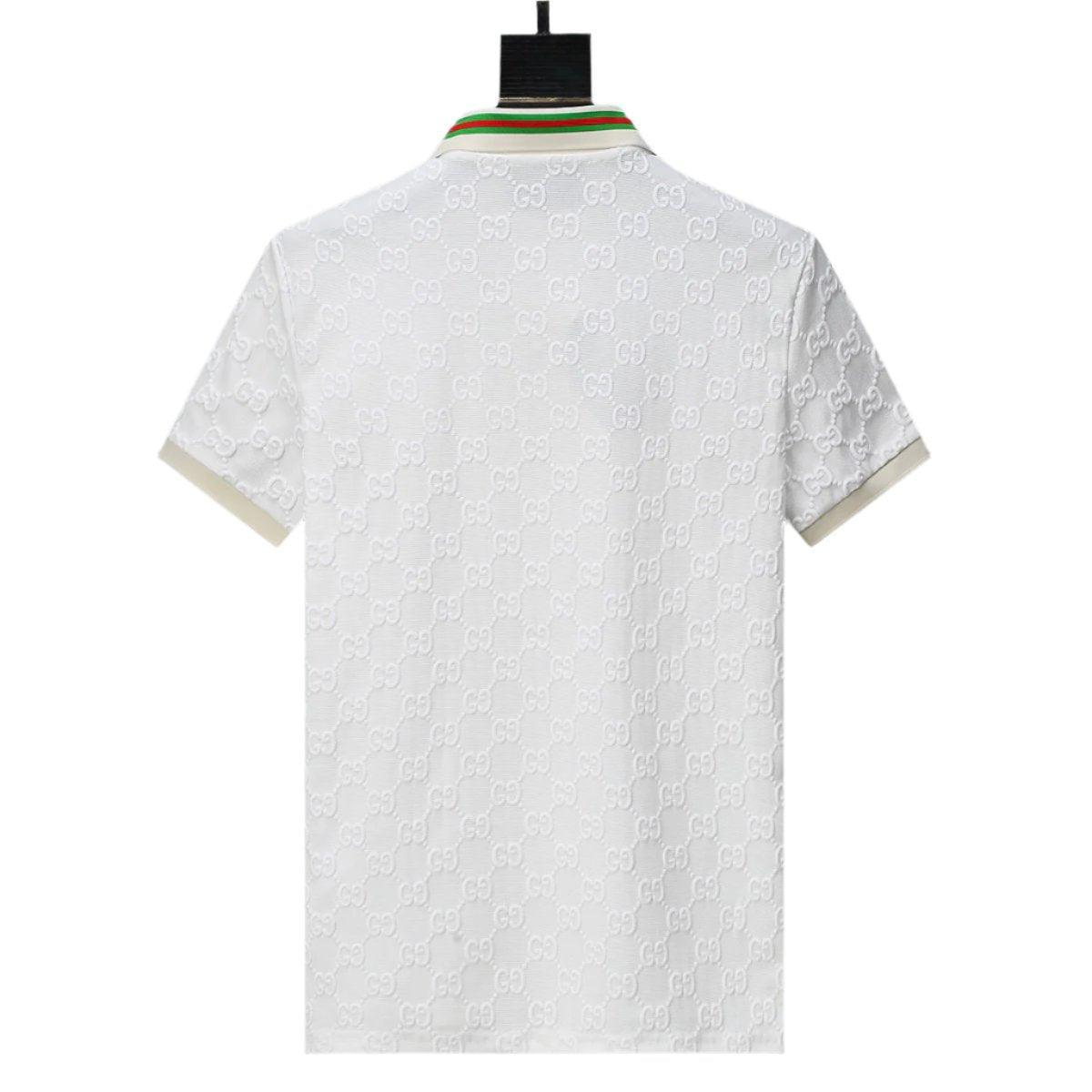 Gucci Luxury White T-shirt with Collar – Men's Premium Cotton