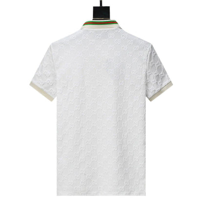 Gucci Luxury White T-shirt with Collar – Men's Premium Cotton