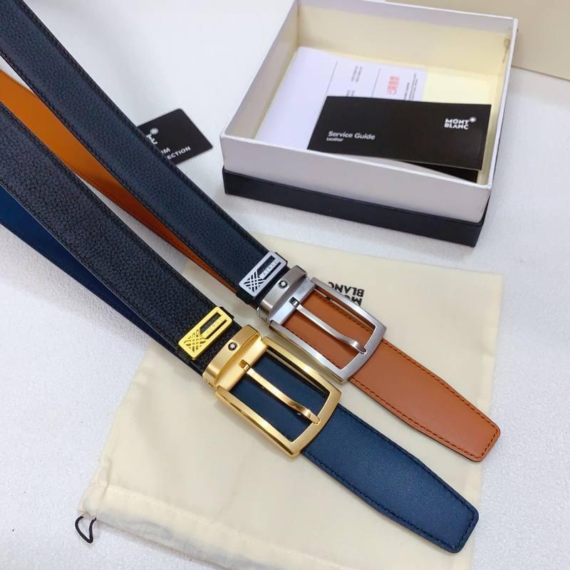 Mont Blanc Reversible Men's Belt 'Black/Blue'