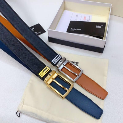 Mont Blanc Reversible Men's Belt 'Black/Blue'