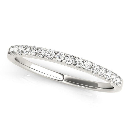 14k White Gold Diamond Scalloped Set Wedding Band (1/6 cttw) — photo 1 of 2