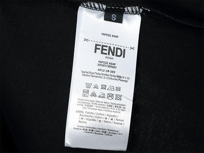 Fendi T-Shirt without Collar 'Black-Yellow'