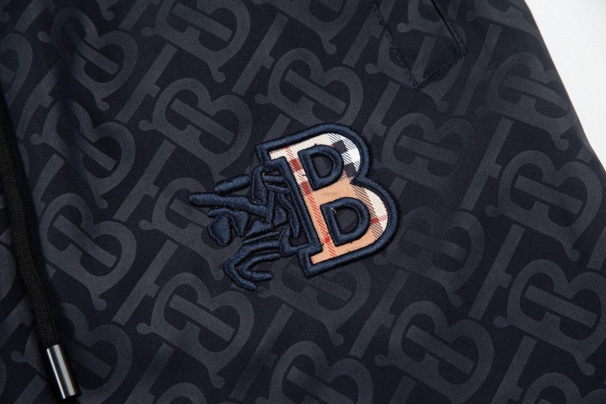 Burberry Men's Striped Cotton Knit Basketball Shorts 'Navy'