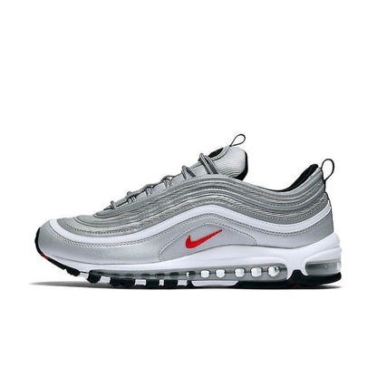 Nike Air Max 97 'Silver Bullet' - Iconic Metallic Silver Sneakers