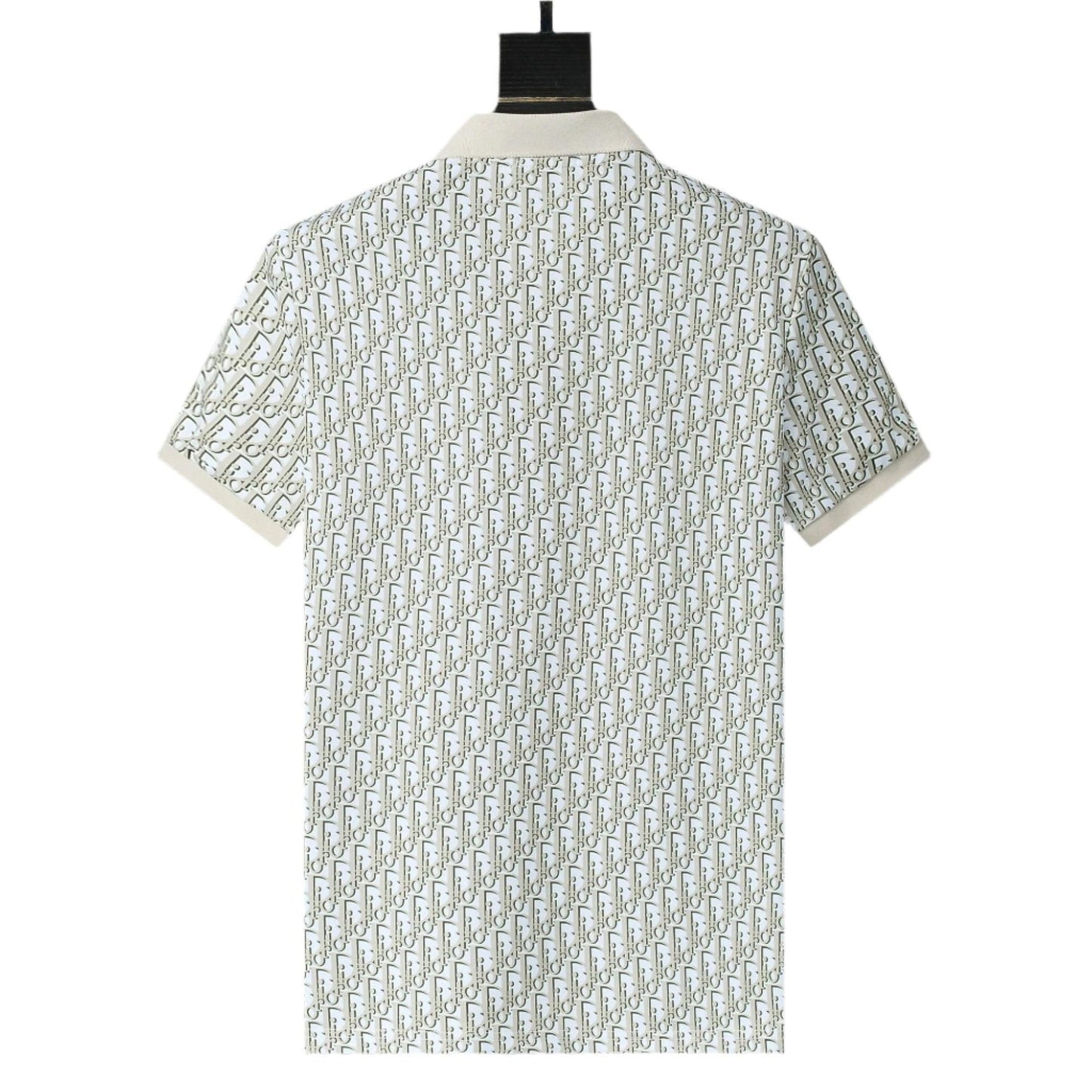 Dior Geometric Green T-Shirt With Collar