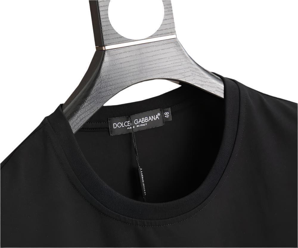 Dolce & Gabbana T-Shirt Without Collar 'Black & White'