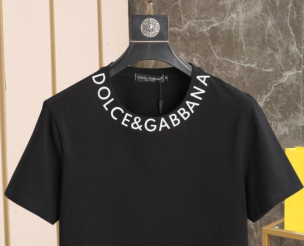 Dolce & Gabbana T-Shirt Without Collar 'Black & White'