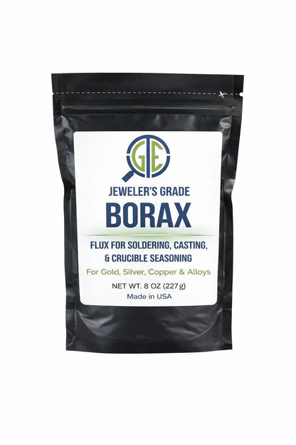 Jeweler’s Grade Borax Flux 8 oz + Ceramic Crucible Gold Silver Glaze Casting Kit