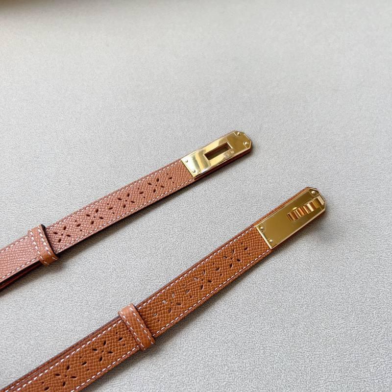 Hermes Men Gold Buckle Belt 'Brown'