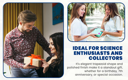 1 Pound Copper Bullion Bar Ingot Paperweight - 999 Pure Chemistry Element Design with Certificate of Authenticity