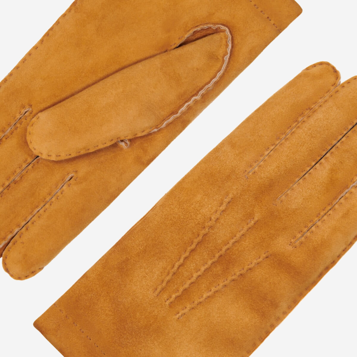 Beatrice  - Italian suede leather gloves with luxurious natural sheep fur lining — photo 6 of 10
