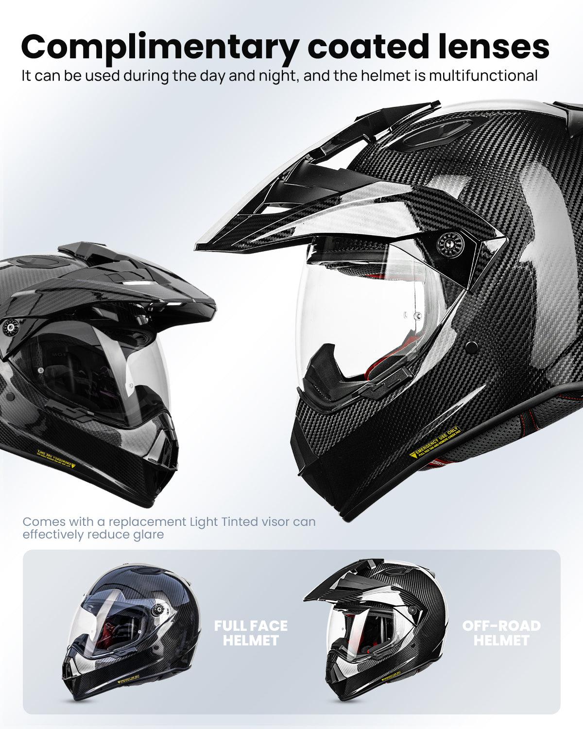 ILM Carbon Fiber Snell M2020D Full Face Motorcycle Adventure Helmet Model L13 — photo 6 of 9