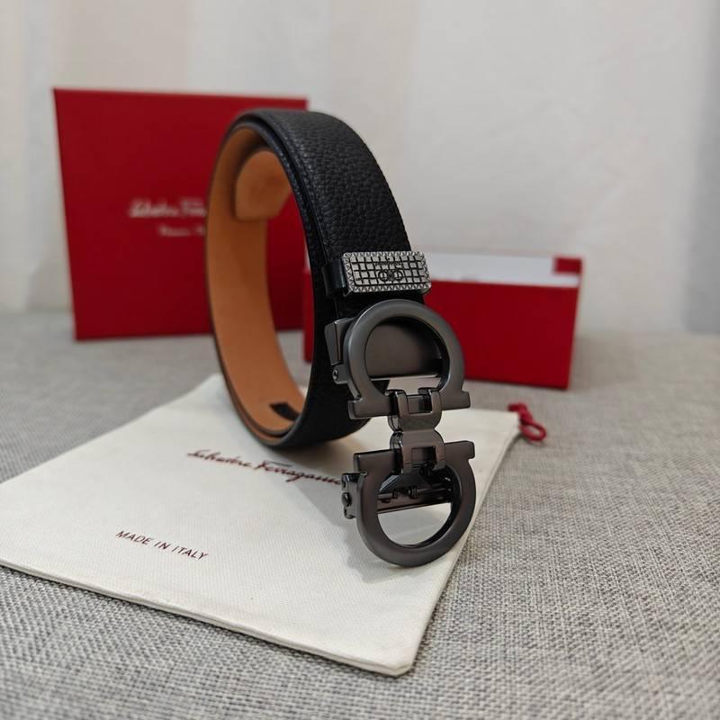 Salvatore Ferragamo Gancini Men's Belt 'Black'