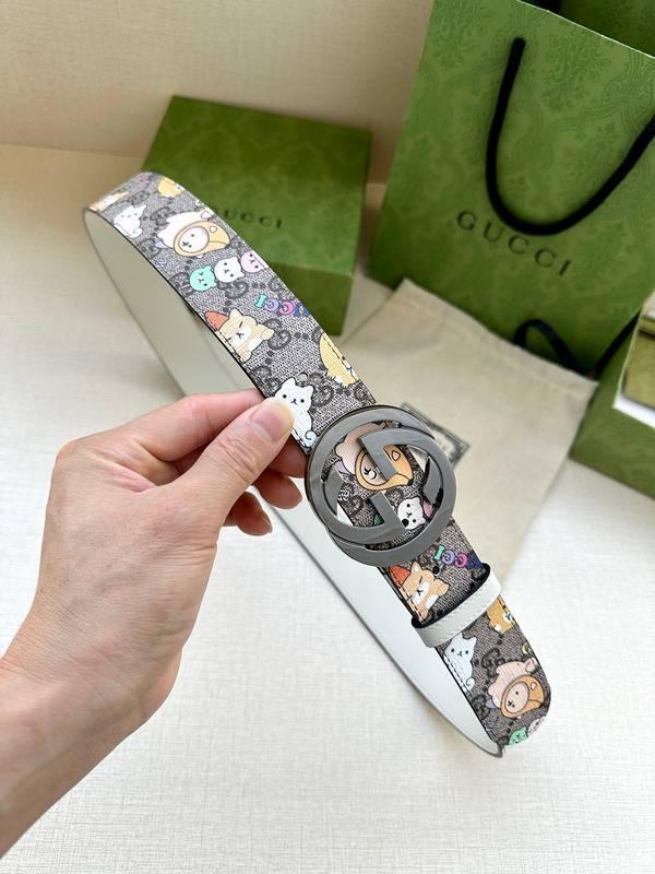 GUCCI Cartoon Print Logo Belt 'Multicolor'