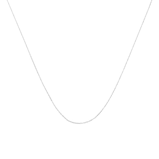 Solid 10K Yellow Gold 0.5mm Slim and Dainty Unisex 18" Rope Chain Necklace — photo 2 of 10