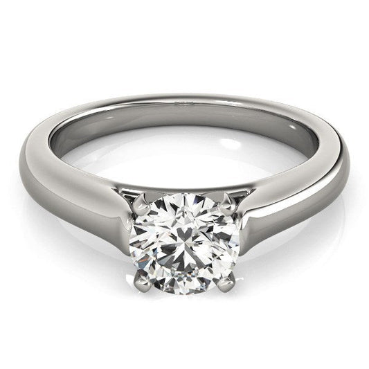14k White Gold Cathedral Design Solitaire Diamond Engagement Ring (1 cttw) — photo 2 of 8