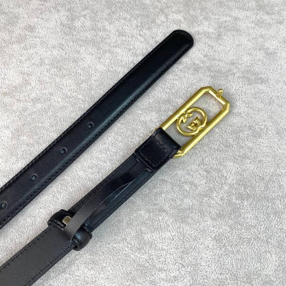 GUCCI Embellished coated-canvas and leather belt 'Black'