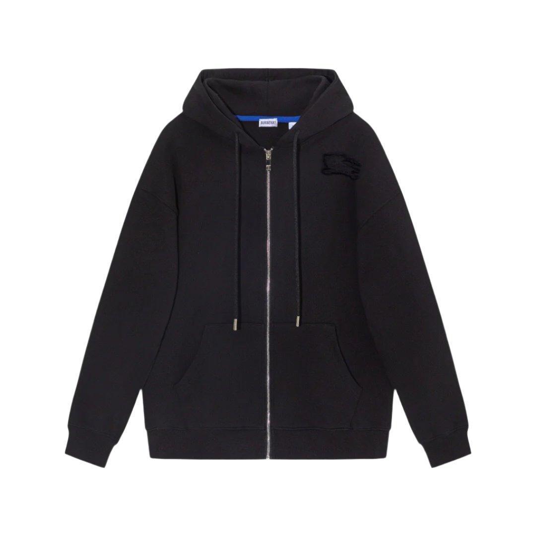 Burberry Cotton Zip Hoodie 'Black'