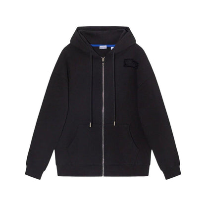 Burberry Cotton Zip Hoodie 'Black'