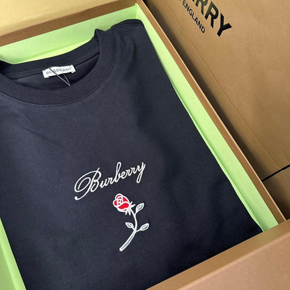 Burberry T-Shirt With Rose Without Collar 'Black'