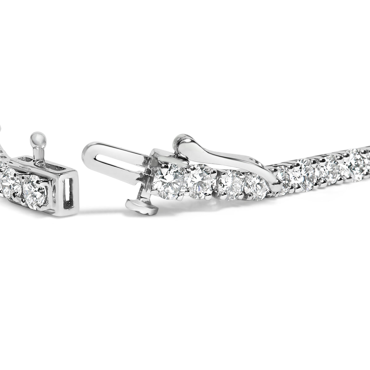 14K White Gold 6.00 Cttw Lab Grown Diamond Classic Tennis Bracelet  - 7.25"