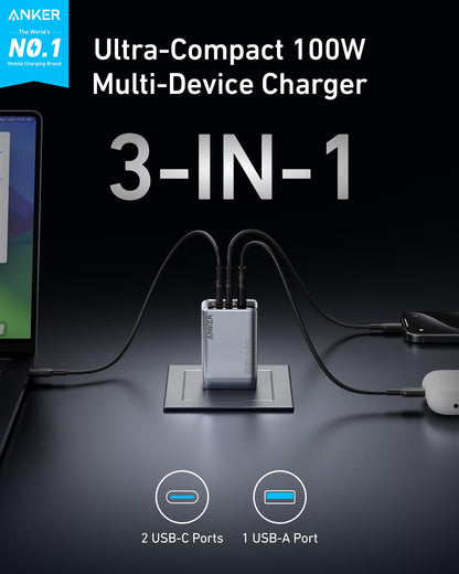 Anker Prime Charger (100W, 3 Ports, GaN) — photo 2 of 6