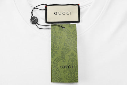 Gucci T-Shirt White Crew Neck Logo Tee – Luxury Cotton Comfort