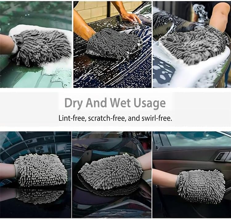 WASH & WHIPS Car Wash Kit - 3-Gallon Bucket with Particle Interceptor Trap, Shampoo, Chenille Mitt & Microfiber Soft Towel, 5pcs — photo 5 of 9