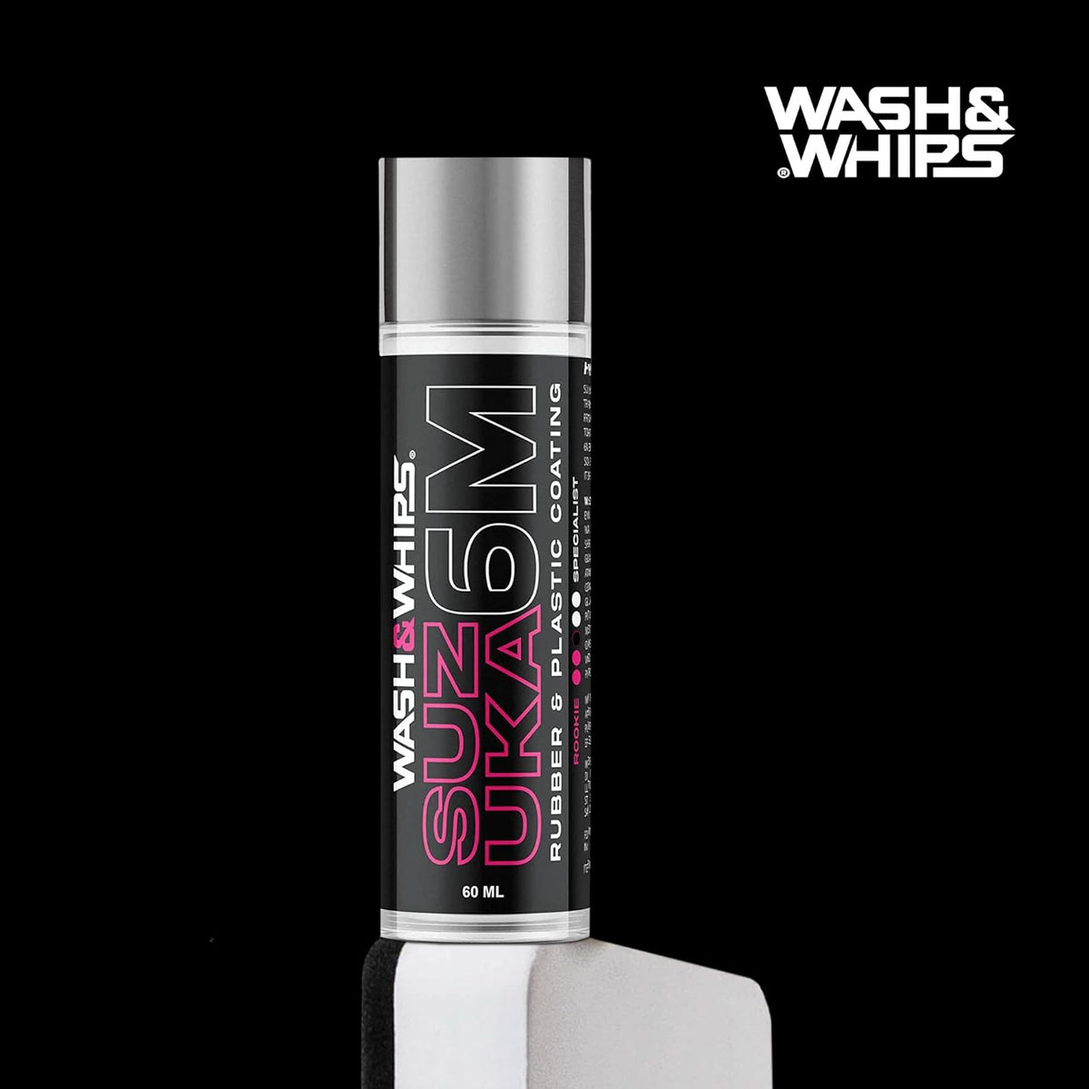 WASH&WHIPS Suzuka 6M Rubber & Plastic Coating for Cars, Restores and Brings Back Black - Concentrated Formula Non-Greasy, 60ml — photo 2 of 5