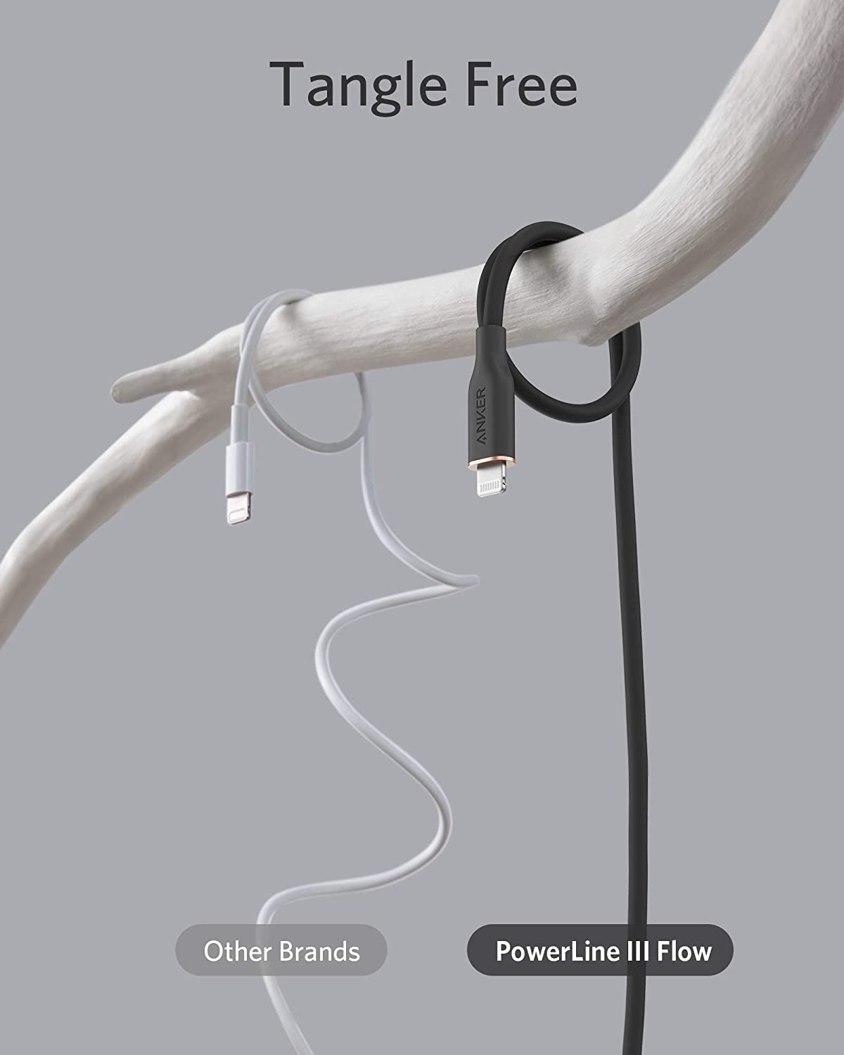 Anker <b>641</b> USB-C to Lightning Cable (Flow, 3 ft Silicone) — photo 3 of 10
