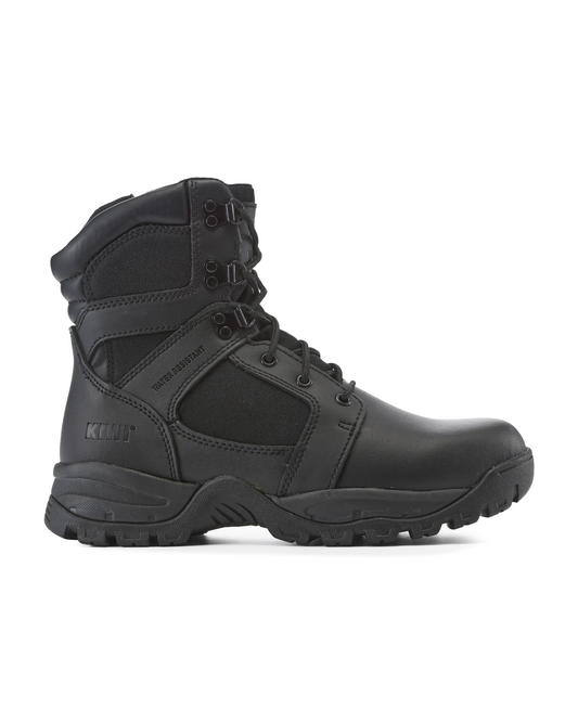 Kiwi Rugged Black Action Leather 7" Zipped Water Resistant Tactical Boots [62300]