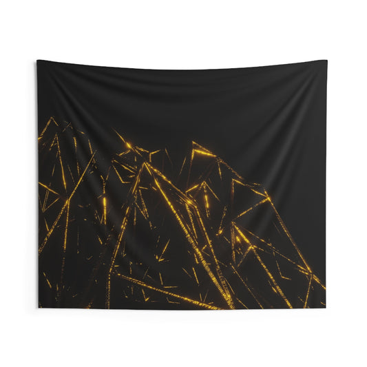 gold mountain frame [path expanding] art tapestry