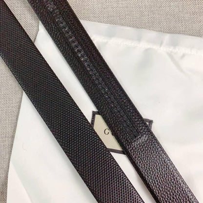 GUCCI Embellished coated-canvas and leather belt 'Black'