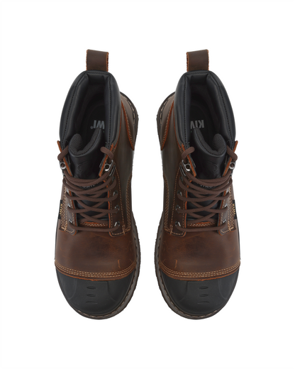 Kiwi Premium Brown Crazy Horse 6" Composite Toe Waterproof Cap-Toe Work Boots [69100]