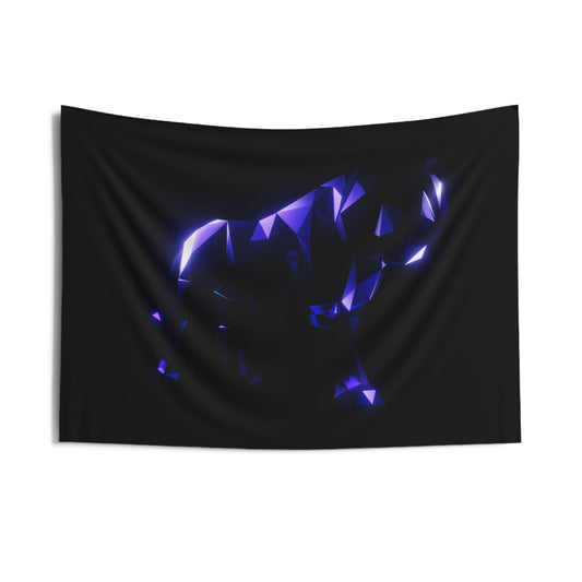 digital tiger [ultraviolet geometry] art tapestry ii