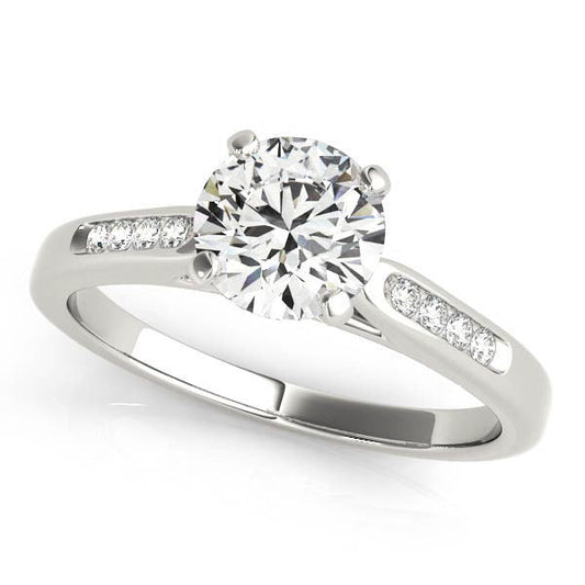 14k White Gold Single Row Diamond Engagement Ring (1 cttw) — photo 1 of 4