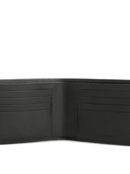 Ferragamo Two-Tone Woven Leather Bi-Fold Wallet - Mini Size