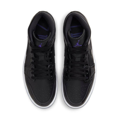 Air Jordan 1 Mid SE 'Space Jam' - Iconic Black Patent Leather Sneakers