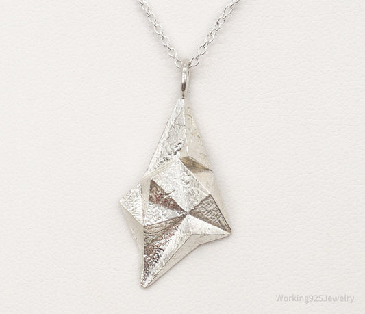 Vintage Modernist 830S Pendant - Sterling Silver Necklace Chain — photo 1 of 10