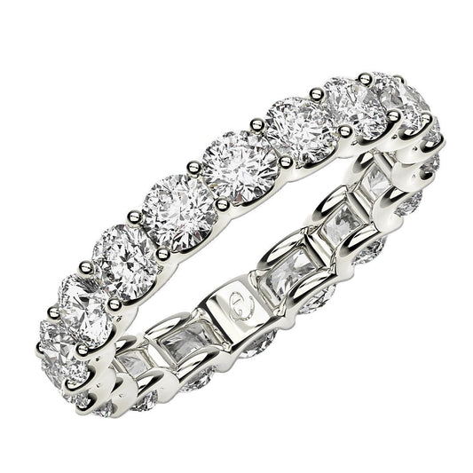 Round Cut Lab Grown Diamond Eternity Ring in 14k White Gold (2 cttw FG/VS2) — photo 1 of 10