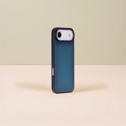 Premium Leather iPhone Air Wallet Case – Blue - Austin